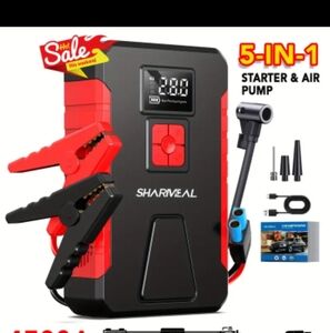 SHARVEAL 5-in-1 Starter & Air Pump